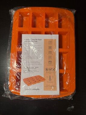 Orange Silicone Baking Mold Tray -